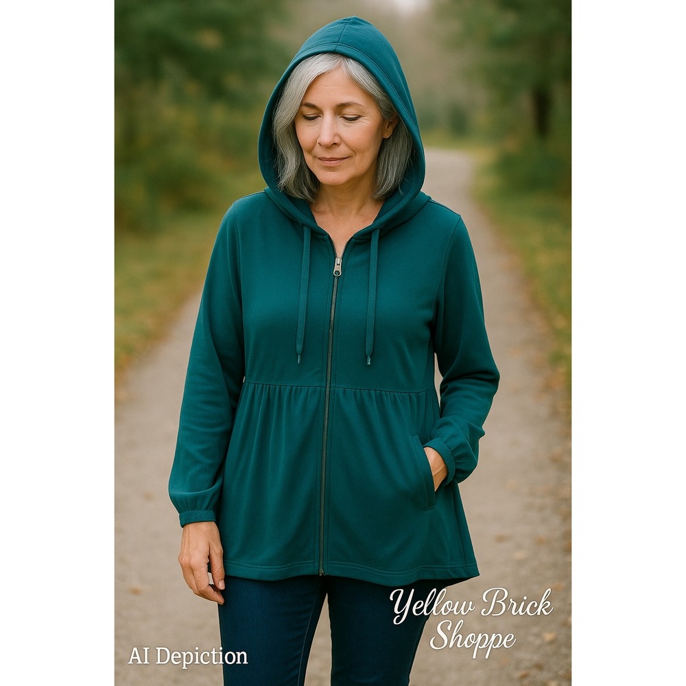 Lug Teal‎ Green "Shimmy" Hooded Jacket – Size Medium, NWT